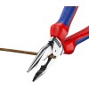 Kombinuotos replės siauromis žiaunomis 185mm Knipex
