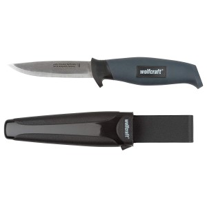 Peilis lygiais ašmenimis su dėklu Wolfcraft